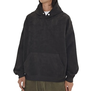 Sudaderas con Capucha Extra Grandes de Alta Calidad para Hombre, Otoño, Algodón, Cálidas, Venta al Por Mayor, Personalizadas con Bordado e Impresión, con Botones - Product Image 1