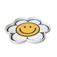 Plateau en mélamine en forme de tournesol, prix d'usine, pour servir, hôtel, camping, rangement et décoration à la maison