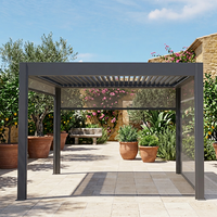 Nouvelle conception de pergola en aluminium pour l'extérieur, toit à lamelles, auvent de patio, pergola électrique, gazebo