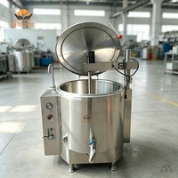 Vertikaler Indirektbeheizter Kochkessel aus Lebensmittelqualität 304 Edelstahl mit Wasserhülle, Einfache Reinigung, Geräuschreduzierung