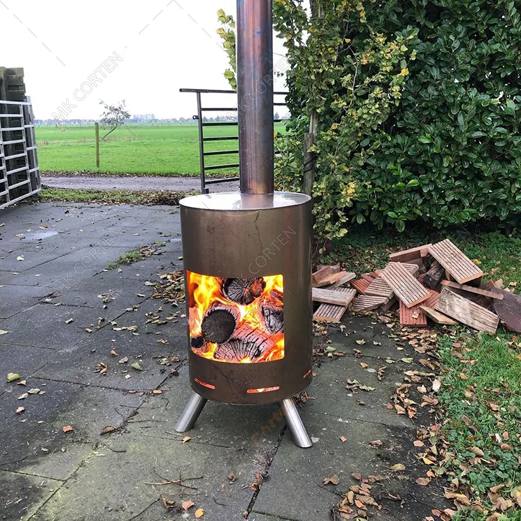 英国の木製およびガス燃焼金属屋外ストーブファイヤーピット暖炉