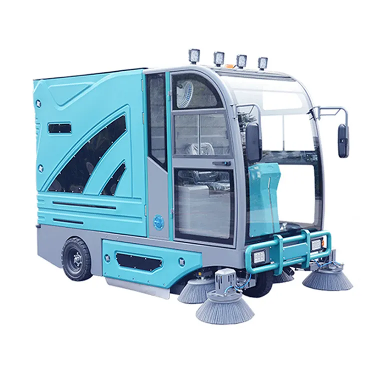 FS20 On Sale Big Size Electric Powered Driveway Floor Cleaning Machine Street Pavement Road Sweeper Truck
