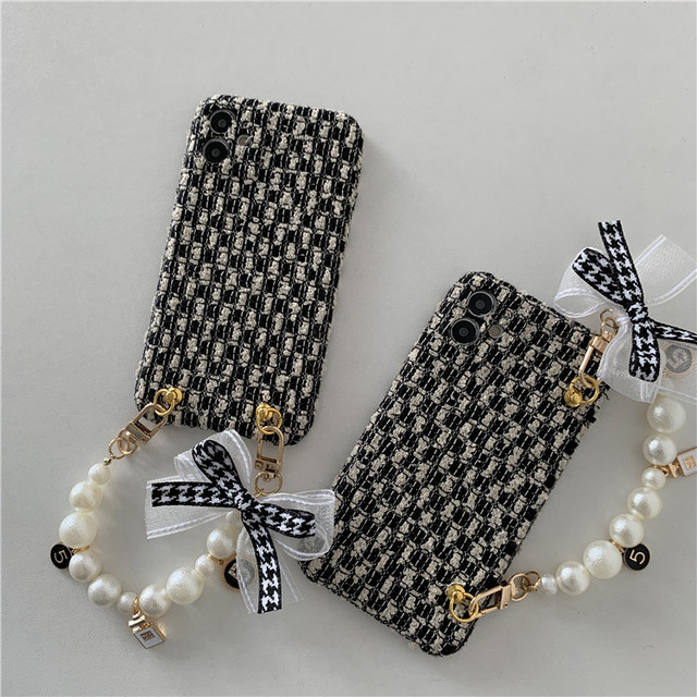 Ins Bracelet Phone Case Knitting Pattern for IPhone12 12 Pro Max Cover