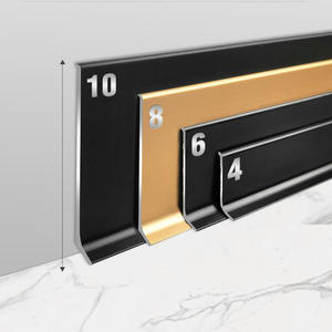 Moulure de plinthe en aluminium Épaisseur de la garniture 1.5mm Hauteur 80mm Bâton Adhésif Dos Ultra-mince et Minimaliste Plinthe - Product Image 5