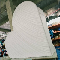 Housse d'arche en tissu froissé en forme de cœur Muwei pour décoration de toile de fond de photomaton d'événements de mariage