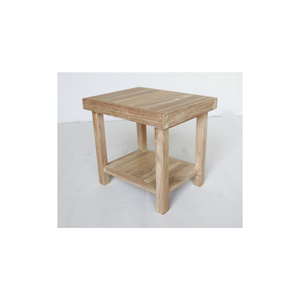 Tabouret Aqua en teck de qualité supérieure, parfaitement poncé pour un toucher lisse, avec un aspect moderne, idéal pour la salle de bain. - Product Image 2