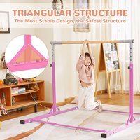 Barre de gymnastique junior portable professionnelle en métal réglable en hauteur pour entraînement à domicile