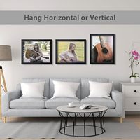 Bluesail BS013 16x20 cadres d'affiche 3 Pack noir MDF bois poli plexiglas UV imprimé affichage photos en Horizontal Vertical
