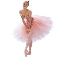 Soododo 2026 Porte-clés Fille Danseuse Européenne en Acrylique et Alliage avec Strass, Robe de Princesse Rose, Ornement de Voiture Durable et Écologique