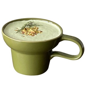 Tasse en céramique médiévale avec anse, résistante aux hautes températures, compatible micro-ondes, design en porcelaine, motif uni - Product Image 5