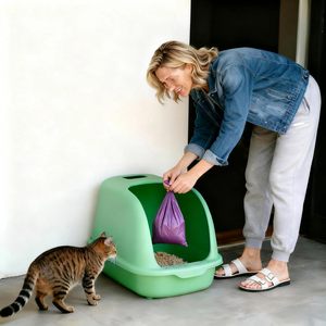 Bolsas para excrementos de perro moradas con cierre abierto, a prueba de fugas, de material PE extra grueso, para perros pequeños - Product Image 1