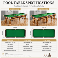 Flower Legs Home Five Points Training Pool Table Standard American Billiards Solid Wood Parent-Child Billiards Wholesale