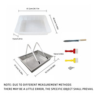 Vente chaude transfrontalière : Ensemble de 3 pièces en acier inoxydable pour l'apiculture, pour la préparation du miel, avec boîte de rangement argentée/blanche/jaune et seau à miel coulant