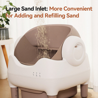 Bac à litière autonettoyant intelligent pour chat, toilette automatique, design ouvert, contrôle par application, double capteur de sécurité, contrôle des odeurs
