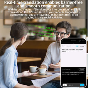 8MP 4K HD <b>Camera</b> AI <b>Smart</b> Glasses Video Recording Real Time Voice Translator Bluetooth Audio Calling Sunglasses OEM Wholesale - Product Image 5