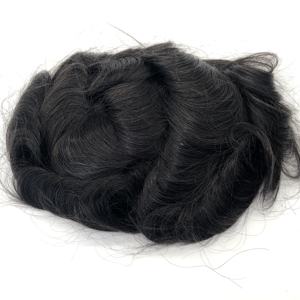 Prothèse capillaire pour homme NL Mono Super Thin Skin Water Wave 100% Human Hair Toupee Hair Replacement System for Men Patch - Product Image 5