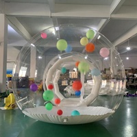 Camping en plein air événement enfants fête tente gonflable bulle PVC Globe clair Transparent Igloo dôme tente gonflable bulle maison