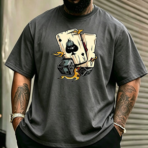 Camiseta gráfica para hombre, 100% algodón, corte holgado, cuello redondo, manga corta, estampada, informal, estilo urbano - Product Image 3