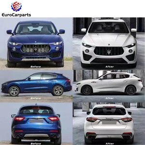 Kit de carrocería para Maserati <span class=keywords><strong>Levante</strong></span> <span class=keywords><strong>2021</strong></span> año de actualización a estilo Trofeo parachoques de coche luces sobre guardabarros accesorios de coche piezas de ajuste - Product Image 3