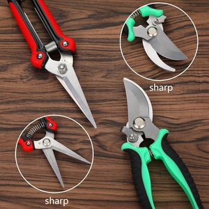 Chuyên nghiệp vườn Kéo cắt tỉa 5-gói thép không gỉ bỏ qua pruners với làm vườn găng tay cây xén tay cắt tỉa công cụ - Product Image 5
