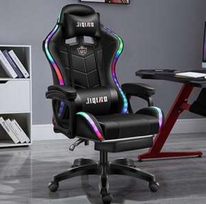 Chaise de jeu de course au design moderne Offre Spéciale RGB LED haute Kursi mignon <span class=keywords><strong>bureau</strong></span> Massage victoire siège en cuir de jeu chaise de direction - Product Image 3