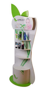 Papier personnalisé Parfum Soins de la peau Vernis à ongles Maquillage Rouge à lèvres Cils Fsdu Pop Carton ondulé Présentoir de cosmétiques - Product Image 5