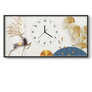 Huamiao bán buôn thời trang sáng tạo phòng khách đồng hồ treo tường kết hợp cuộc sống động vật trang trí pha lê sứ sơn đồng hồ - Product Image 1