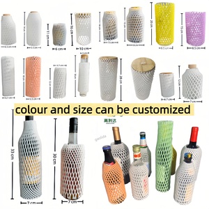 Manchon en <span class=keywords><strong>plastique</strong></span> blanc pour bouteille, filet en <span class=keywords><strong>mousse</strong></span> <span class=keywords><strong>souple</strong></span> de qualité alimentaire, antichoc et anti-rayures - Product Image 2