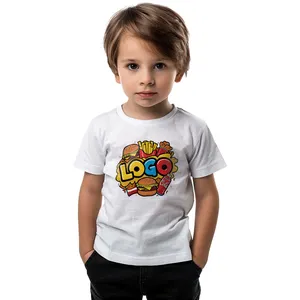厂家批发男童t恤儿童夏季优质服装定制标志4年至13岁儿童纯棉t恤