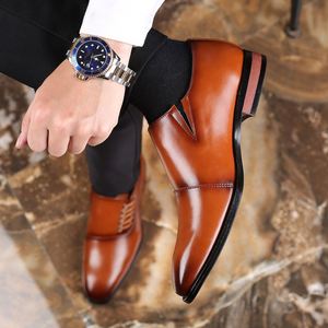 Zapatos de Vestir de Cuero para Hombre, Talla Grande, Suela Simple y Suave, Antideslizantes y Resistentes al Desgaste, con Cordones, Casuales - Product Image 4