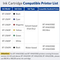 Cartouche d'encre à séchage rapide pour imprimante jet d'encre portable chinoise BT-HH6105B2/BT-HH6105B3 (Noir) 21-30 ppm