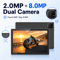 Tablette portable 10 pouces avec 12 Go de RAM, 64 Go de ROM, Android 16.0, batterie 6000 mAh, processeur cinq cœurs et étui de protection