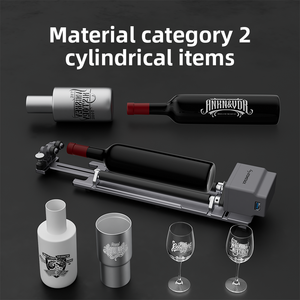 เครื่องแกะสลักเลเซอร์แบบลูกกลิ้ง Atomstack R6 สภาพใหม่ เทคโนโลยีไฟเบอร์เลเซอร์สำหรับโลหะ พื้นผิวโค้งทรงกระบอก แก้ว - Product Image 4