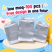 Sacs Doypack Premium Argentés en Mylar avec Couche de Feuille d'Aluminium pour Emballage Alimentaire Flexible