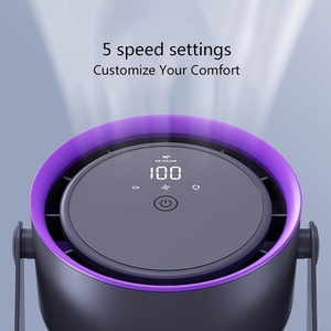Five Speed Wind USB Charging Desktop Fan Battery Powered Household Use Hotel <b>Plastic</b> Air Cooling <b>Table</b> Punch-free Hanging Fan - Product Image 4