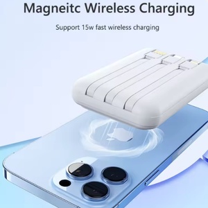 Station d'alimentation portable 20000mAh 15W double USB Type-C à charge rapide avec technologie GaN sans fil DC et batterie Li-Polymère – Pack d'urgence - Product Image 4