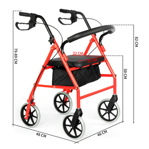 Carrello Elegante per Anziani, Trolley Domestico con Dispositivo di Trasferimento Rimovibile, Carrello Utilitario a Singolo Ripiano, Ausilio per la Deambulazione degli Anziani - Product Image 1