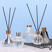 Diffuseur en verre transparent minimaliste, bouteille vide élégante et esthétique, conteneur de parfum sans flamme pour chambre à coucher