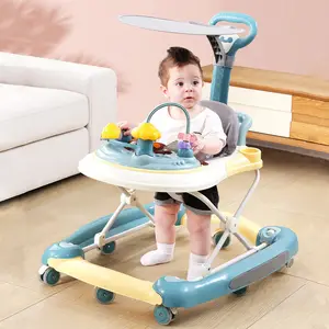 Hoge Kwaliteit Multifunctionele Loopstoeltje Met Luifel Anti-Rollover Zitten Verstelbare Schommelstoel/Vouwen Baby Wandelaars voor Jongens