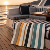 Tissu en polypropylène oléfinique à rayures nautiques pour sièges de bateau et coussins de pont marin, textile d'extérieur 320 g/m²