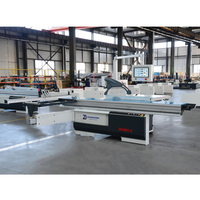 Sierra de mesa deslizante industrial para carpintería con sistema de guía electrónica, guía de corte programable y control LCD