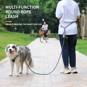 OKKPETS Hersteller Großhandel Custom Logo Wasserdicht Freisprechen Polyester Nylon Pet <span class=keywords><strong>Dog</strong></span> Leash Pet Harness Halsband Lead Set - Product Image 4