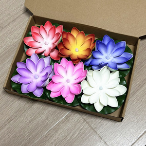 <b>LED</b> Floating Lotus Flower <b>Light</b>, Waterproof Colorful Sensor Night Lamp for Pool Pond Decoration & Festival Wish Lantern Holiday - Product Image 3