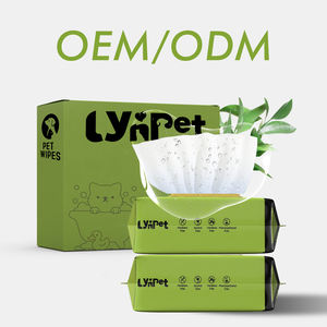 Fábrica Lynpet, venta al por mayor, toallitas personalizadas para perros, toallitas húmedas desodorantes gruesas sin alcohol a base de plantas hipoalergénicas OEM sin perfume - Product Image 6