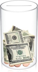 Cajas de caridad redondas para donar monedas transparentes, Huchas acrílicas, cajas de dinero para dinero - Product Image 5