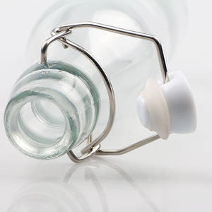 Bouteille de lait en verre personnalisée de 1 litre avec bouchons à bascule, bouteille en verre de 1000 ml pour boissons, huile, vinaigre, bière, <span class=keywords><strong>tequila</strong></span> avec bouchon - Product Image 5