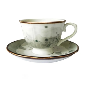 ถ้วยกาแฟและจานรองจานลายกระดูกจีนสำหรับใช้ในบ้านและเป็นของขวัญตกแต่งบ้าน - Product Image 2