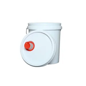 White 5 Gallon Pail w/ Lid & Flex Pour Spout