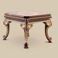 Table basse arabe classique sculptée à la main, ensemble de meubles de salon français, table centrale en chêne, meubles de Foshan
