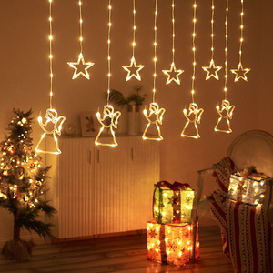 8 Modes Outdoor Holiday <b>String</b> Fairy <b>Lights</b> Christmas Solar Waterproof Curtain <b>Lights</b> Battery for Garden Decorations - Product Image 4
